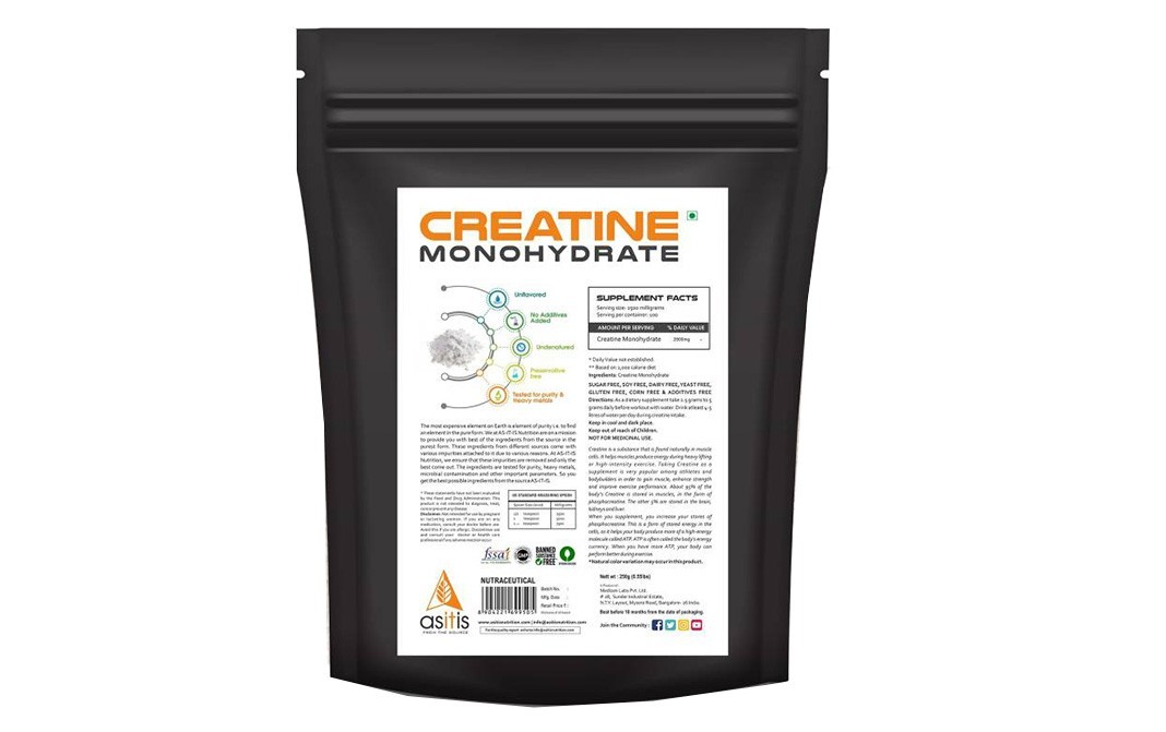 Asitis Creatine Monohydrate    Pack  250 grams